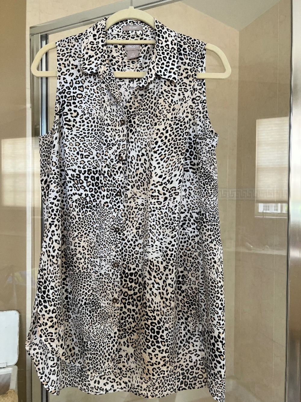 CHICOS animal print sleeveless tunic Size 0 (4/6)